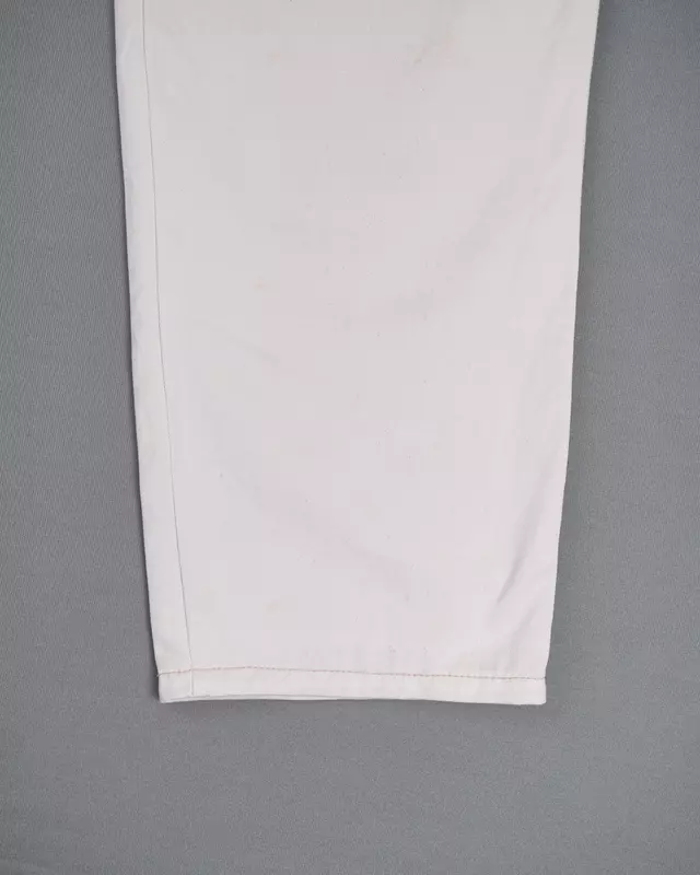 Ivory Straight Fit Cargo Trousers